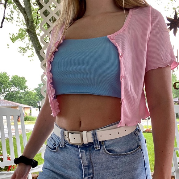 Pink Button Up - Picture 2 of 2